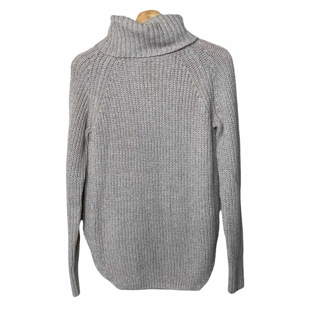 Silence + Noise Beige Cream Knit Pullover Turtleneck Sweater